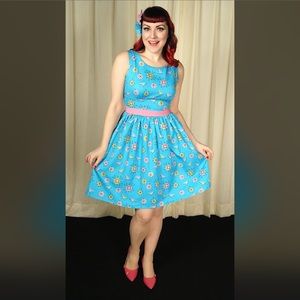 Sourpuss Atomic Sputnik blue dress 3X
